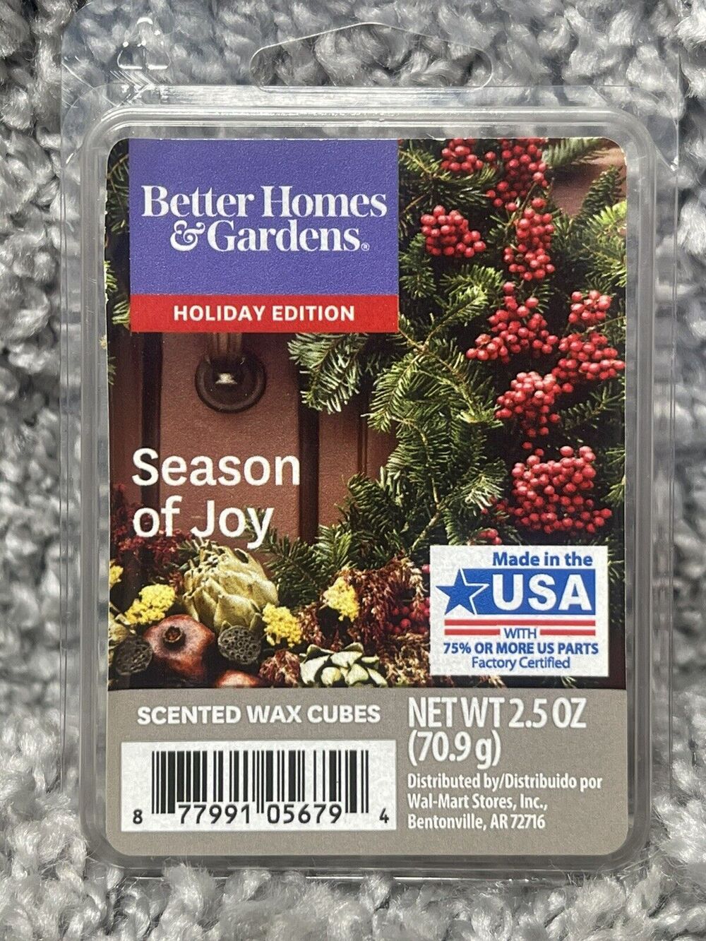 Season Of Joy Better Homes and Gardens Holiday Edition Scented Wax Cubes 2.5oz